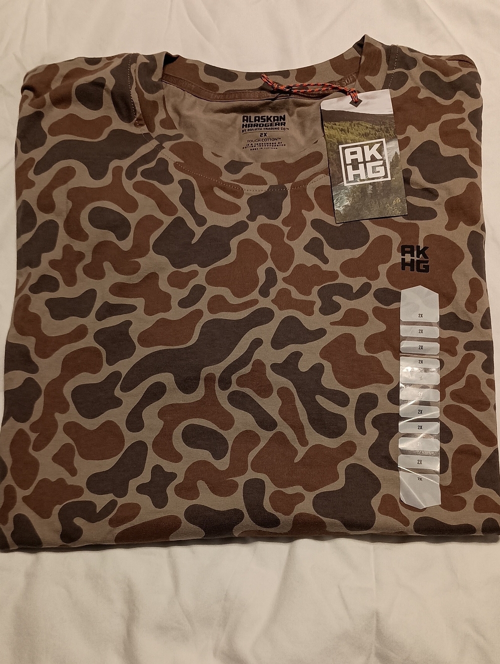 Duluth Trading Co. AKHG Women’s Crosshaul 2x Short Sleeve Camo Tee NWT